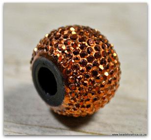 Copper Round Pandora Acrylic 13x16mm R12 each or R60 (10 pieces)